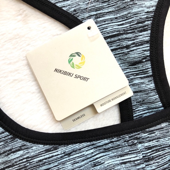 Nikibiki Racer Back Sports Bra Aqua Marin Size M/L - Picture 4 of 10